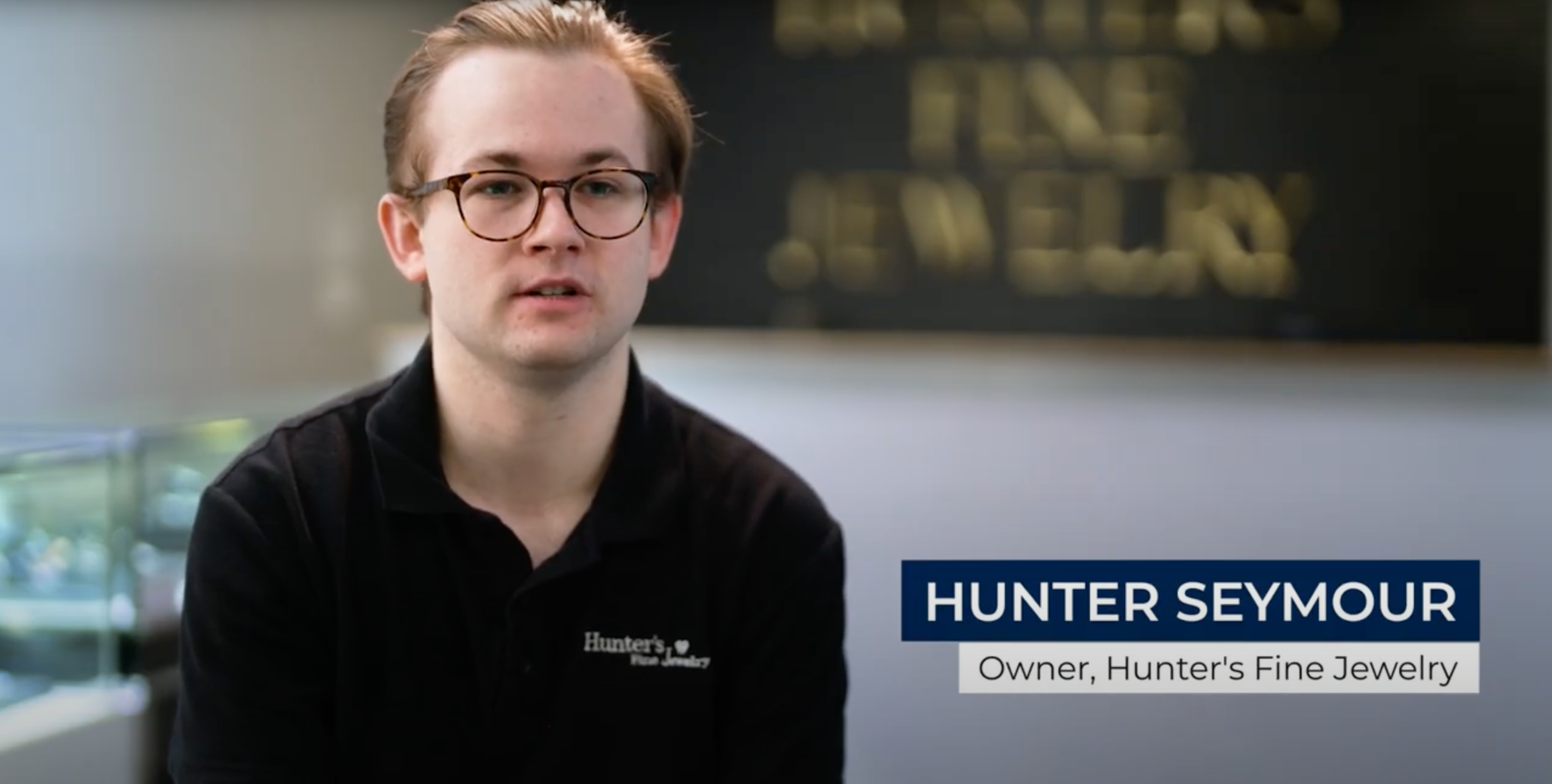 Still image from the video about the jewelry sale at Hunter’s Fine Jewelry